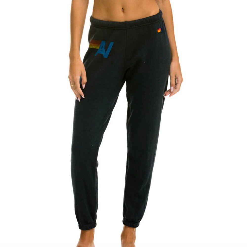 AVIATOR NATION LOGO SWEATPANTS - CHARCOAL